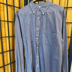 Brooks Brothers Blue Check Button Down Shirt Men’s 16.5–34/35